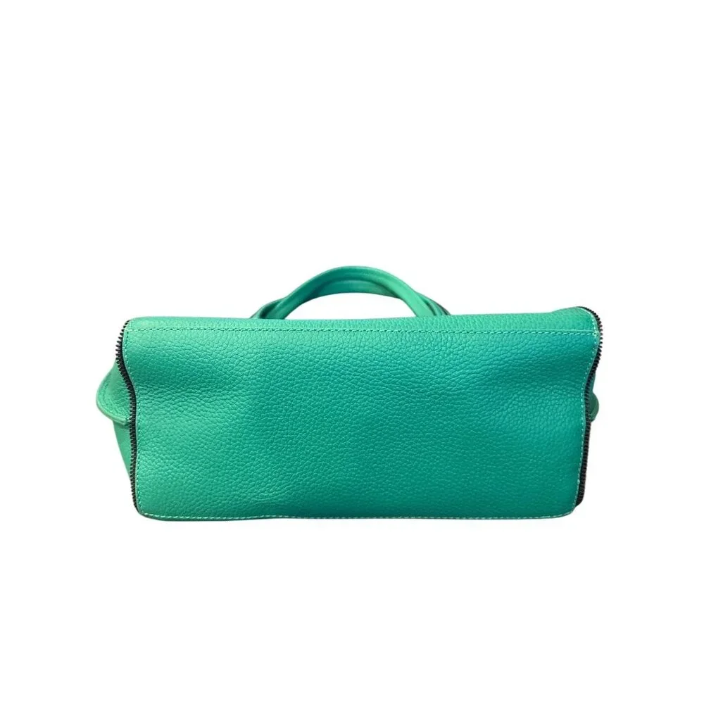 Botkier Soho Bite Size Clover Green Leather Tote Bag Satchel Crossbody New
